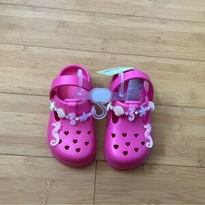 NWT Girls Size 10 Toddler Pink Under the Sea Clogs Shoes
